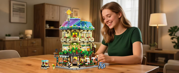 Café de Flore – detailreiches Klemmbaustein-Set mit 1.876 Teilen | LEGO®-kompatibel