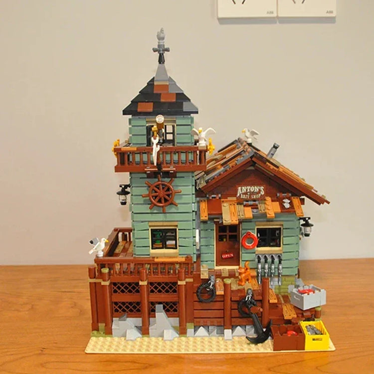 Fischerhaus am Hafen – detailreiches Klemmbaustein-Set mit 2.049 Teilen | LEGO®-kompatibel