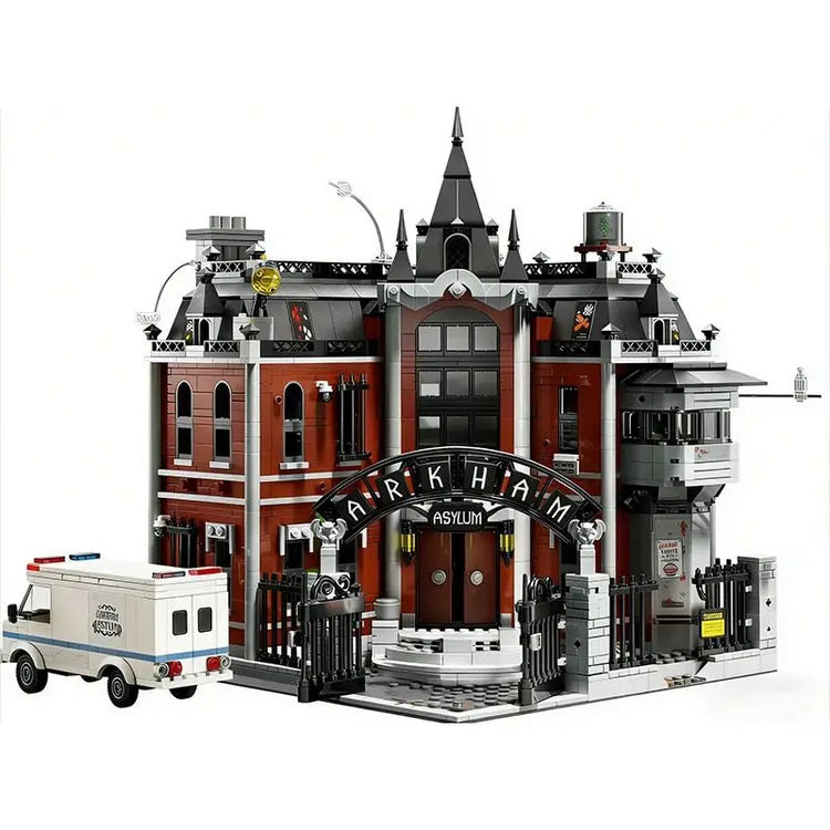 Superhelden-Krankenhaus – detailreiches Modell ähnlich LEGO® Arkham Asylum | 2.953 Steine