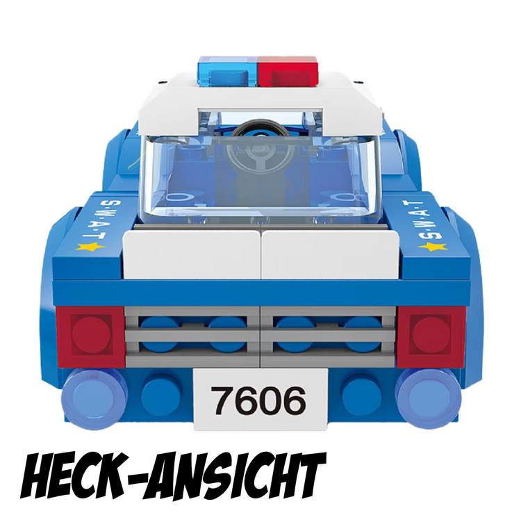 LEGO-kompatibles Polizeiauto – Bausatz Polizei Fahrzeug Spielzeug