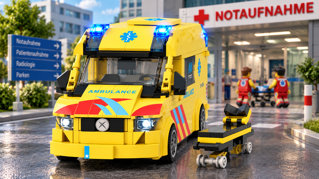 Lego®-kompatibler Rettungswagen - 648 Teile