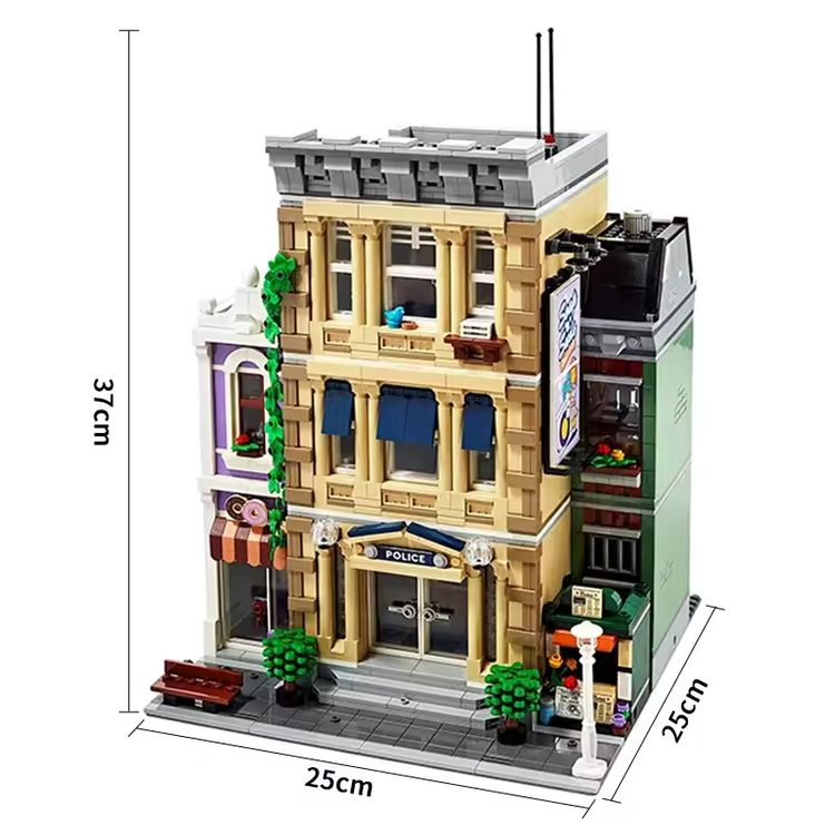 LEGO-kompatible Polizeistation - Bausteinset ähnlich 10278