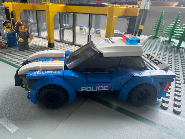 LEGO-kompatibles Polizeiauto – Bausatz Polizei Fahrzeug Spielzeug