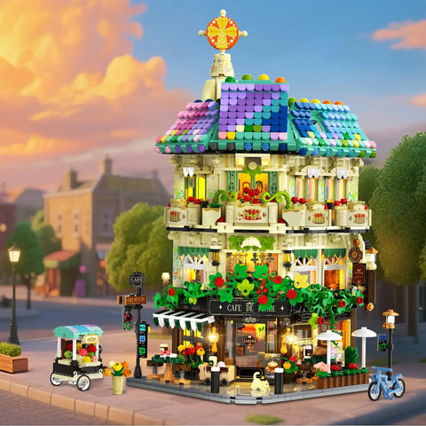 Café de Flore – detailreiches Klemmbaustein-Set mit 1.876 Teilen | LEGO®-kompatibel