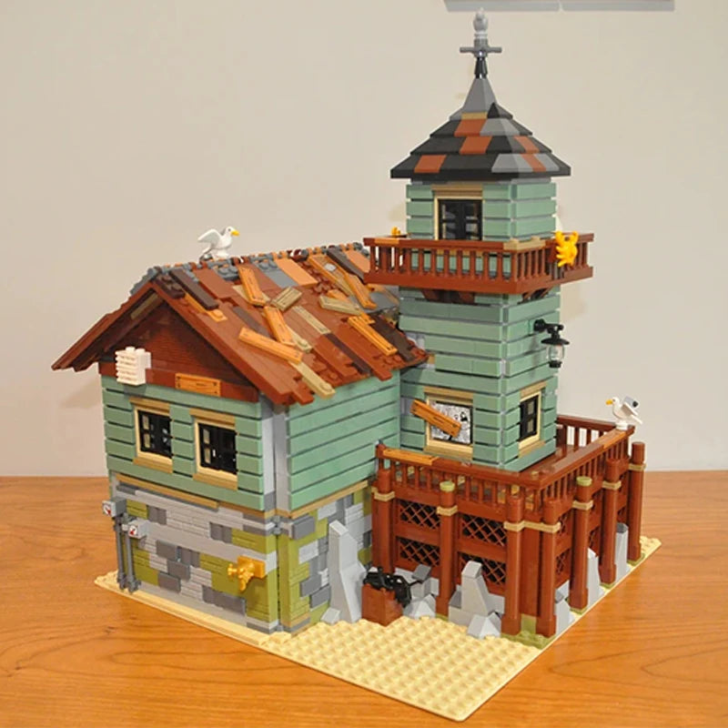 Fischerhaus am Hafen – detailreiches Klemmbaustein-Set mit 2.049 Teilen | LEGO®-kompatibel