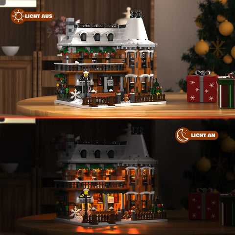 Verschneites Weihnachtshaus 