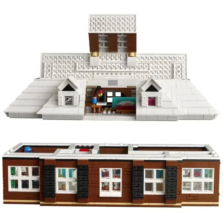 "Kevin allein zuhaus" - Großes Familienhaus – Klemmbaustein-Set mit 3.955 Teilen | LEGO®-kompatibel