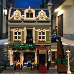 Restaurant Klemmbaustein-Set mit 2.469 Teilen – Modularer Gebäudebausatz | ähnlich Lego 10243