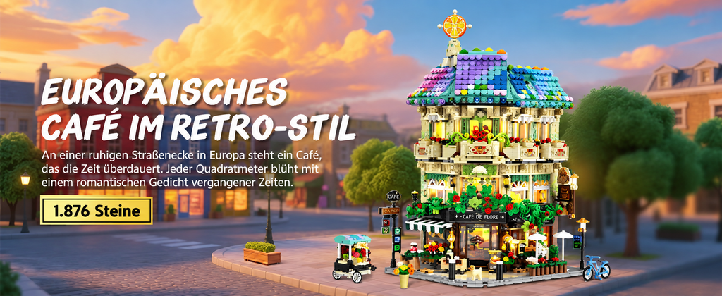 Café de Flore – detailreiches Klemmbaustein-Set mit 1.876 Teilen | LEGO®-kompatibel