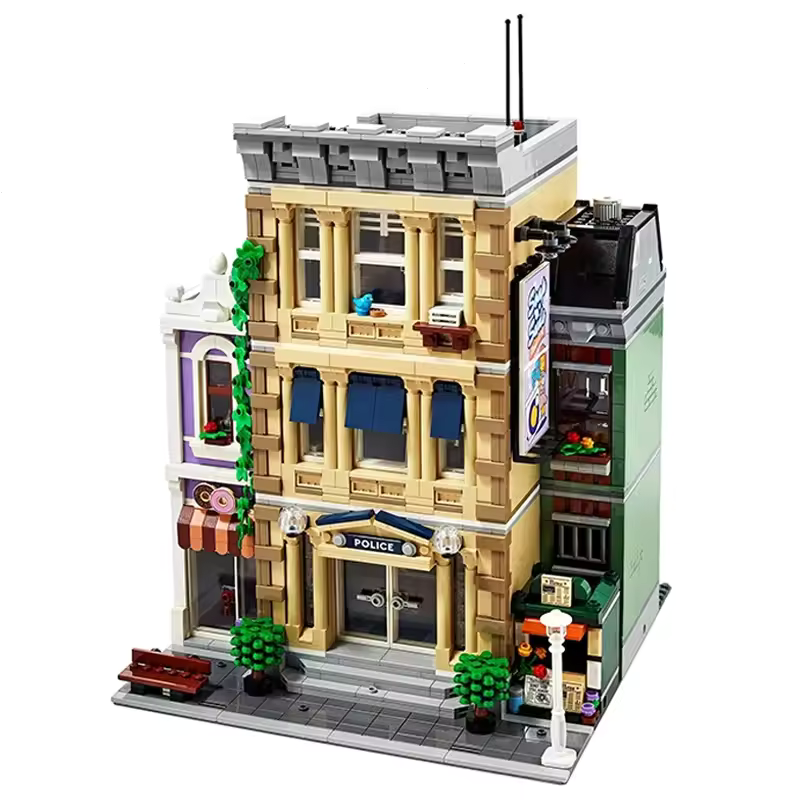 LEGO-kompatible Polizeistation - Bausteinset ähnlich 10278